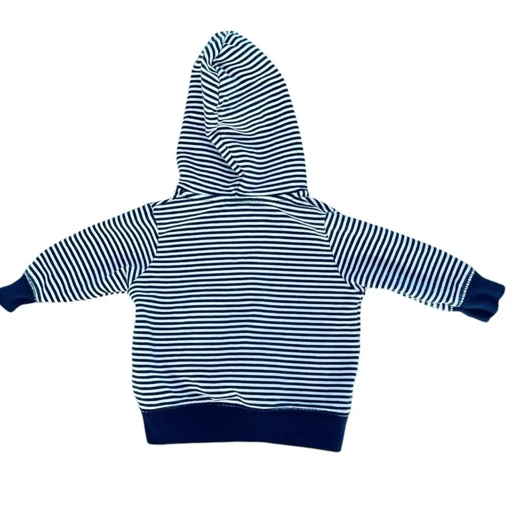 Carter’s Baby Boys Striped Octopus Zip Up Long Sleeve Cotton Hoodie. 3 Months.